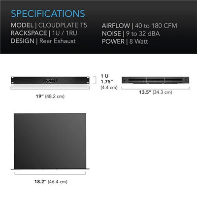 מערכת מאווררים שקטה לקירור בארון תקשורת Ac Infinity CPT5