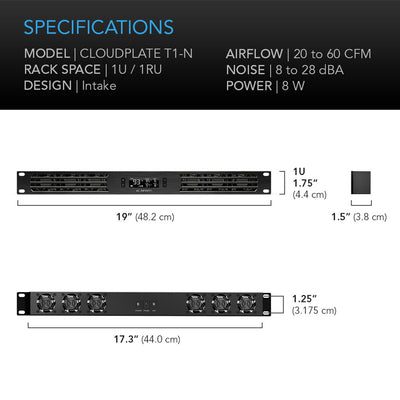 מערכת מאווררים שקטה לקירור בארון תקשורת Ac Infinity CPT1-N