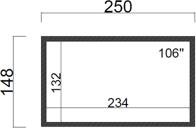 מסך הקרנה מתיחה Best Vision Frame BVF234X132 4K