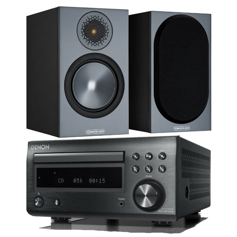 מערכת סטריאו Denon RCD-M41 + Monitor Audio 6G Bronze 100