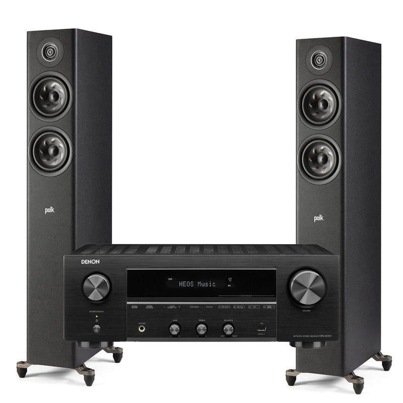 מערכת סטריאו Denon DRA-800H + Polk Audio R-500