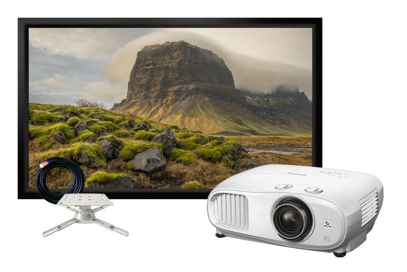 מקרן Epson EH-TW7000 4K + מסך הקרנה קבוע Sinoscreen F203X114