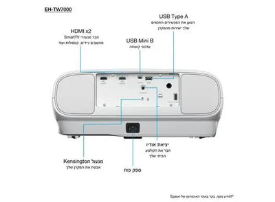 מקרן Epson EH-TW7000 4K + מסך הקרנה קבוע Sinoscreen F203X114