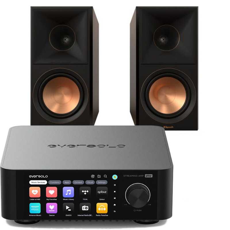 מערכת סטריאו EverSolo Play Amp + Klipsch RP-500M II