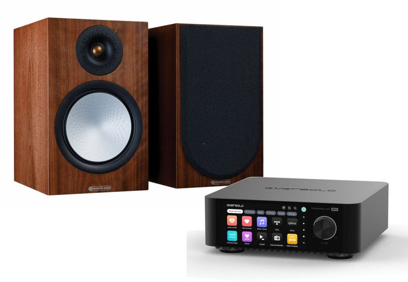 מערכת סטריאו EverSolo Play Amp + Monitor Audio Silver 100 7G