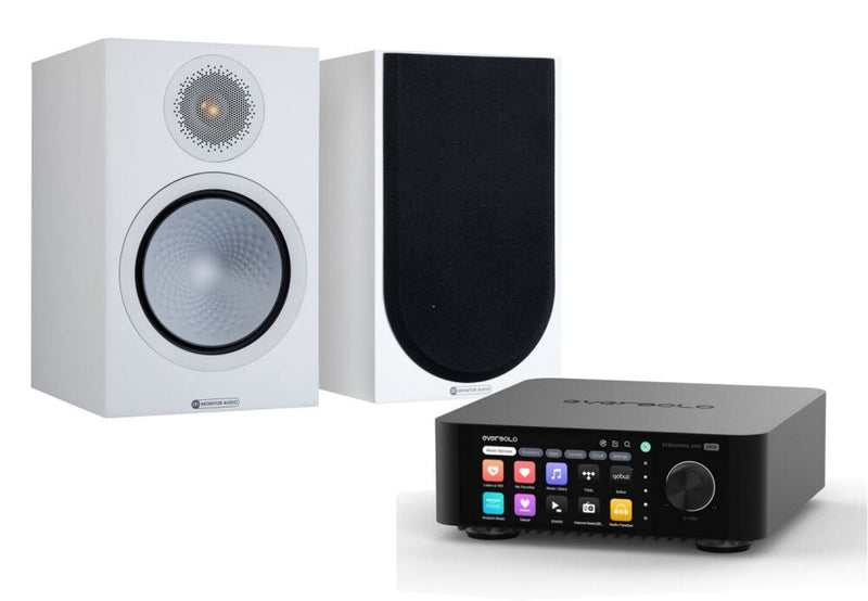 מערכת סטריאו EverSolo Play Amp + Monitor Audio Silver 100 7G