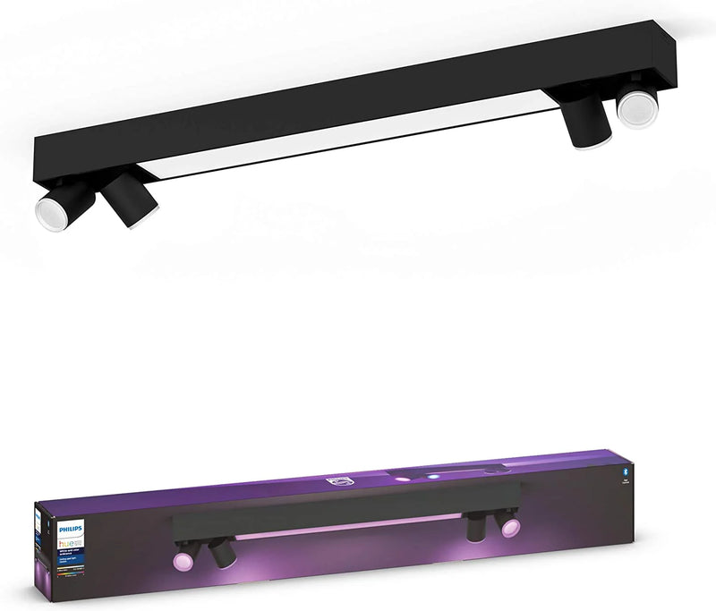 גוף תאורה philips Hue Centris 4 Ceiling Lamp W&Color Ambiance-Black V2