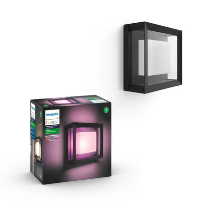 גוף תאורה philips Hue Econic Square Outdoor Wall Light 15W W&Color Ambiance
