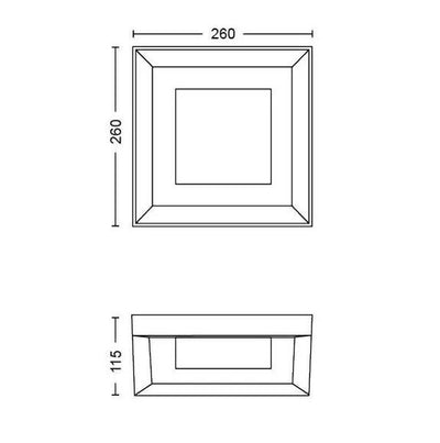 גוף תאורה philips Hue Econic Square Outdoor Wall Light 15W W&Color Ambiance
