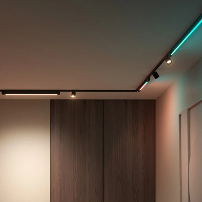 פס צבירה Philips Hue Perifo straight ceiling kit, 3 spots, 1 light bar, Black