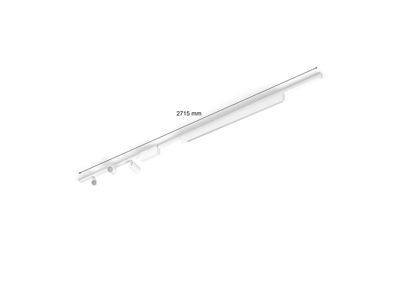 פס צבירה Philips Hue Perifo straight ceiling kit, 3 spots, 1 light bar, White