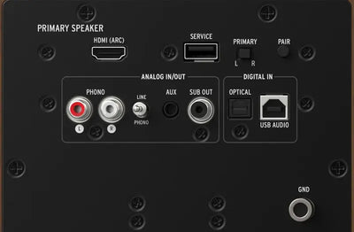 רמקולים מוגברים Klipsch The Sevens + Audio Technica AT-LP120XUSB
