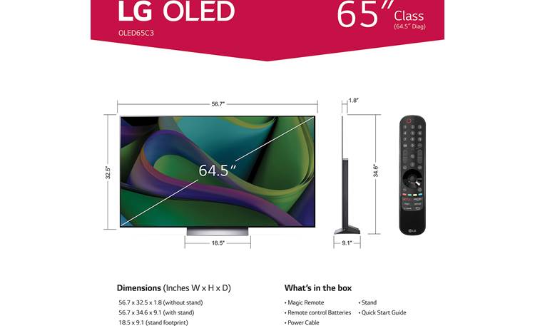 טלוויזיה "65 LG OLED65C36LC