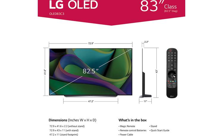 טלוויזיה "83 LG OLED83C36LC