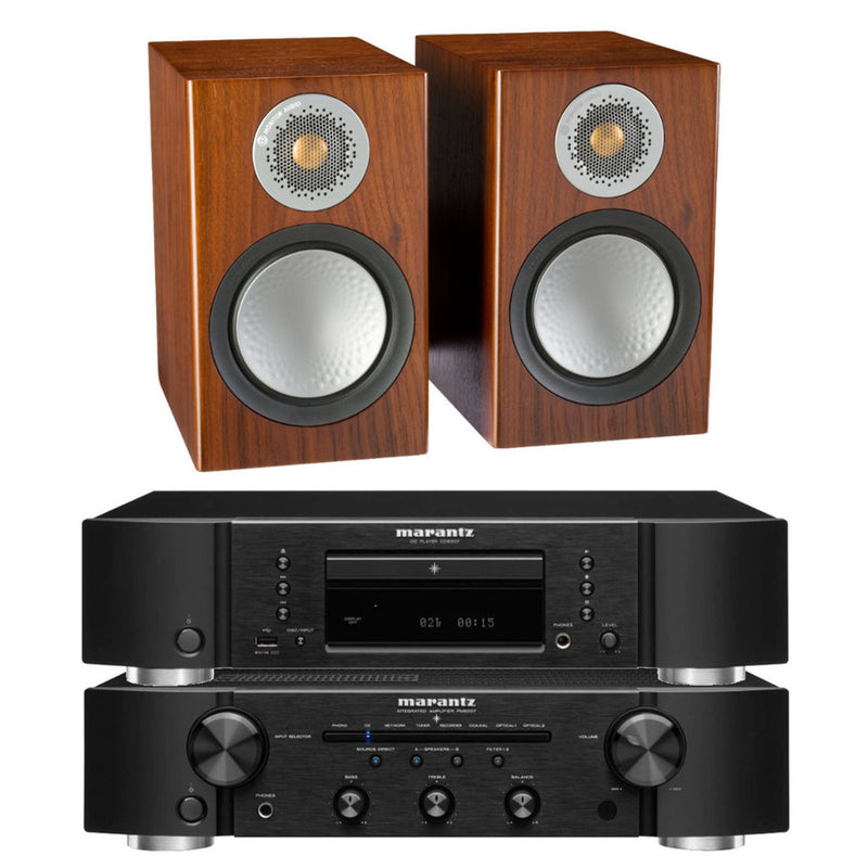 מערכת סטריאו Marantz PM-6007 + CD-6007 + Monitor Audio Silver 100