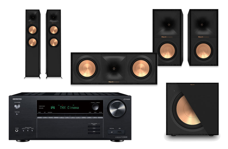 קולנוע ביתי Onkyo TX-NR6100 + Klipsch R-600F 5.1 System