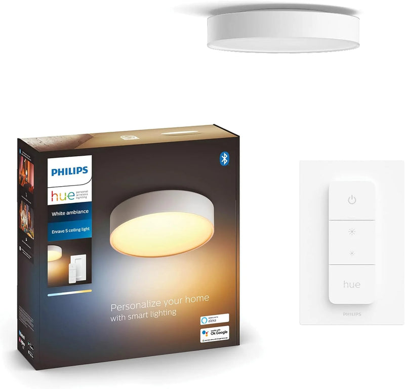 גוף תאורה philips Hue Enrave S Ceiling Lamp White Ambiance-White