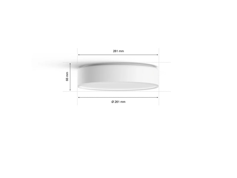 גוף תאורה philips Hue Enrave S Ceiling Lamp White Ambiance-White