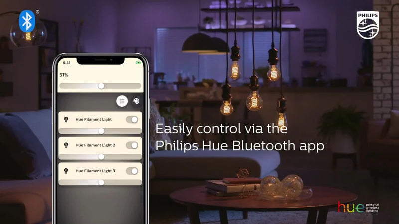 סט נורות Philips Philips Hue 7W ST72 E27 White Filament 4 pack