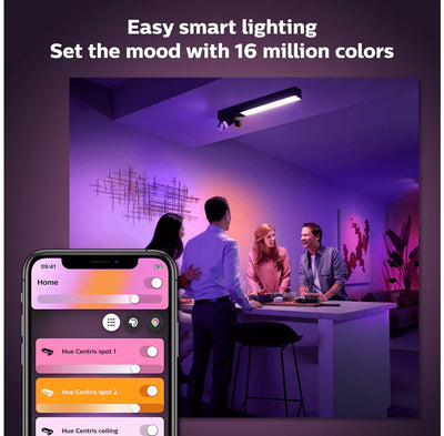 גוף תאורה philips Hue Centris 3 Ceiling Lamp W&Color Ambiance-Black V2