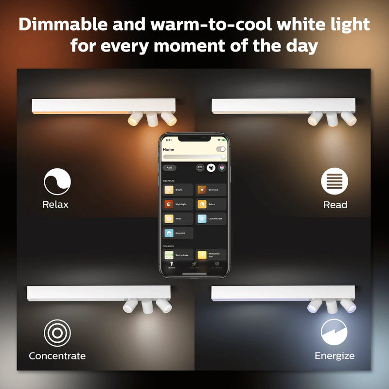 גוף תאורה philips Hue Centris 3 Ceiling Lamp W&Color Ambiance-White V2