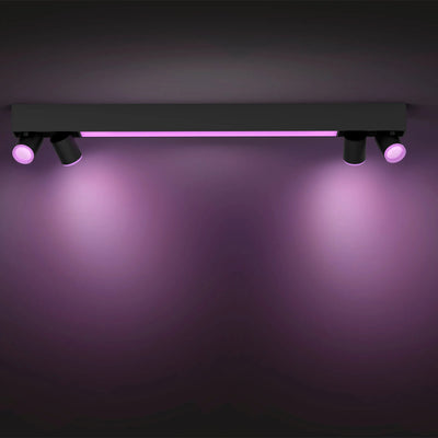 גוף תאורה philips Hue Centris 4 Ceiling Lamp W&Color Ambiance-Black V2