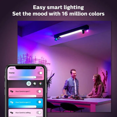 גוף תאורה philips Hue Centris 4 Ceiling Lamp W&Color Ambiance-Black V2