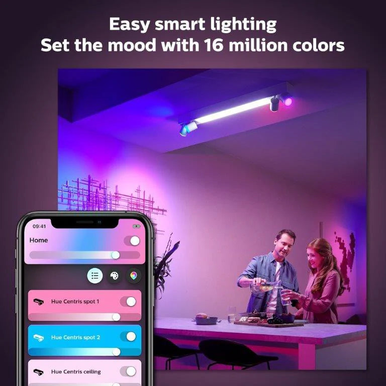 גוף תאורה philips Hue Centris 4 Ceiling Lamp W&Color Ambiance-White V2