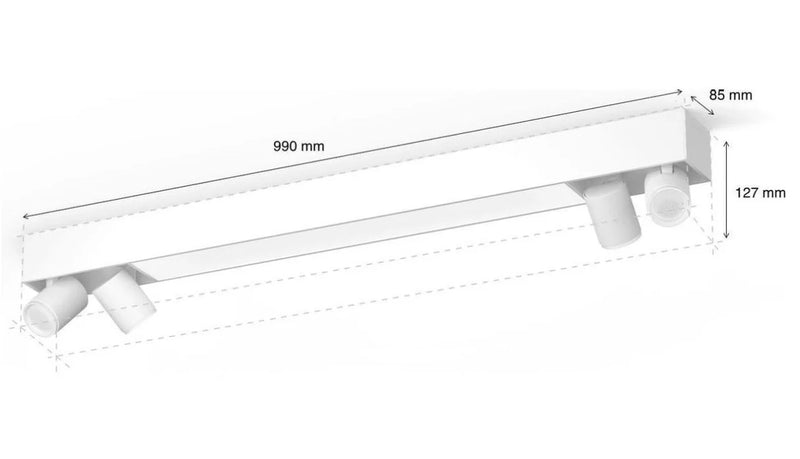גוף תאורה philips Hue Centris 4 Ceiling Lamp W&Color Ambiance-White V2