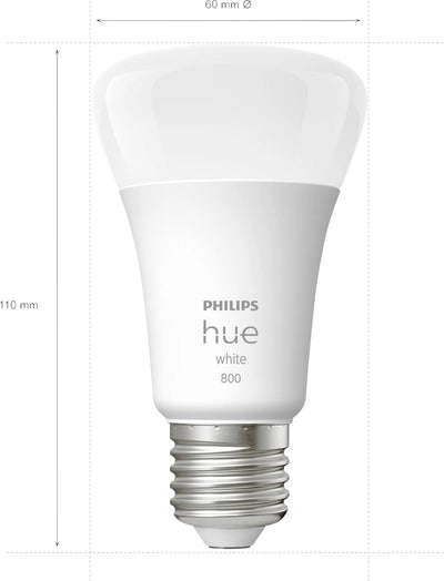 סט נורות Philips Hue E27 A60 9W Dimable White x4 pack