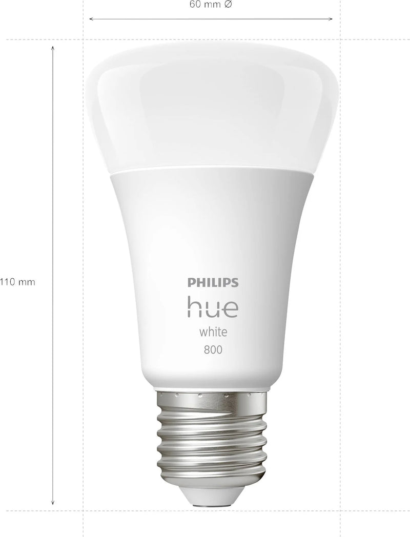 סט נורות Philips Hue E27 A60 9W Dimable White x4 pack