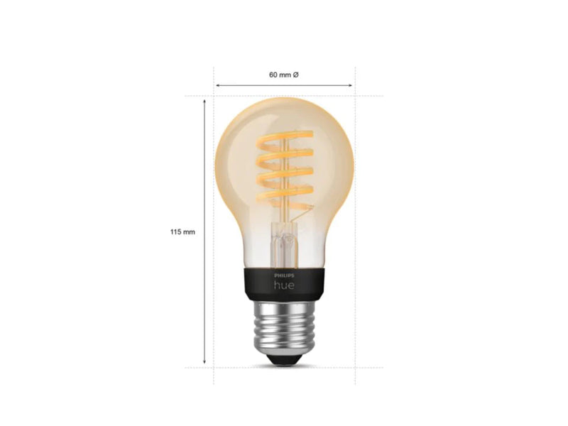סט נורות Philips Hue E27 White Ambiance Filament A60 7W 3pack