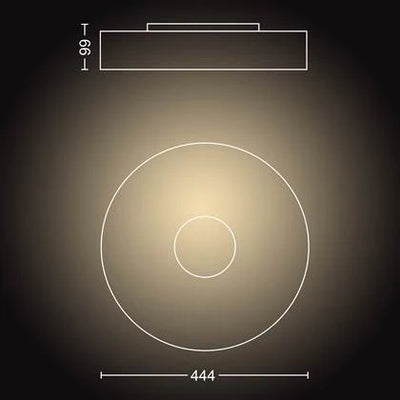 גוף תאורה philips Hue Fair Ceiling Lamp White Ambiance-Black