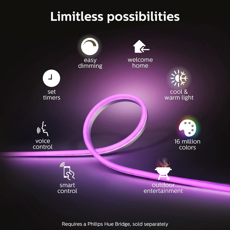 פס תאורת חוץ Philips Hue Outdoor Lightstrip 5M W&Color Ambiance
