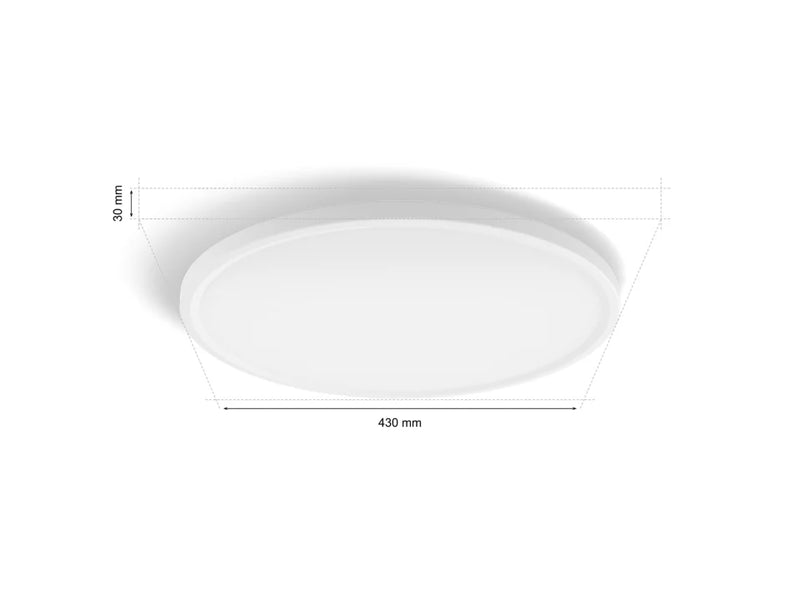 גוף תאורה Philips Hue Tento WCA Slim ceiling RD M light - White