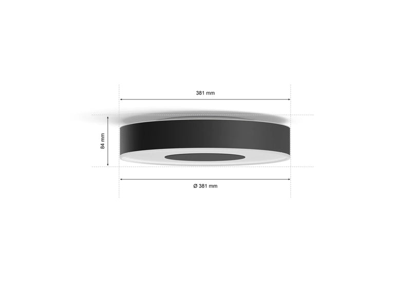 גוף תאורה philips Hue Xamento M Ceiling Lamp W&Color Ambiance-Black