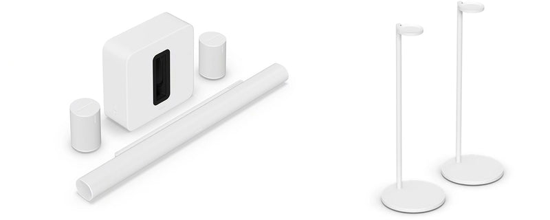 קולנוע ביתי אלחוטי Sonos ARC Ultra + SUB 4 + Era 100 + Floor Stands