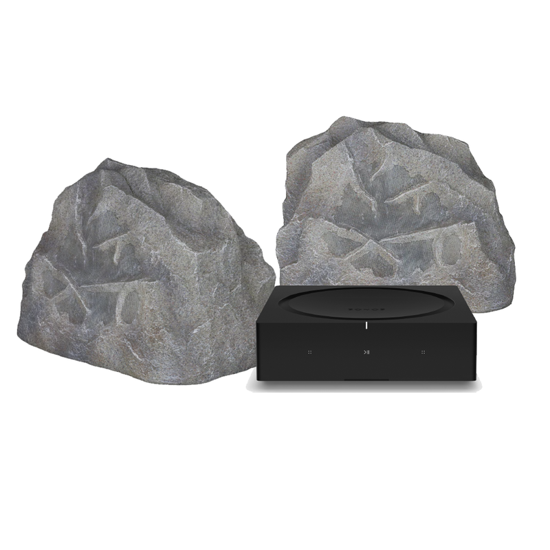 מערכת סטריאו לגינה Sonos Amp + זוג רמקולים סלע Sonance RK63