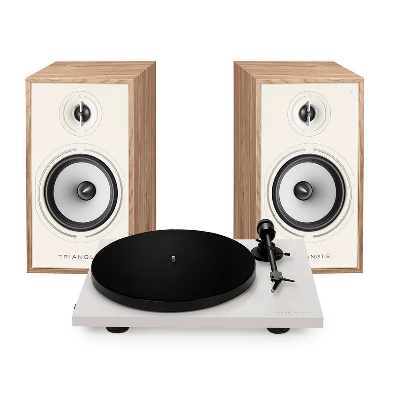 זוג רמקולים מוגבר Triangle BR03 Connect + פטיפון Pro-Ject Lunar