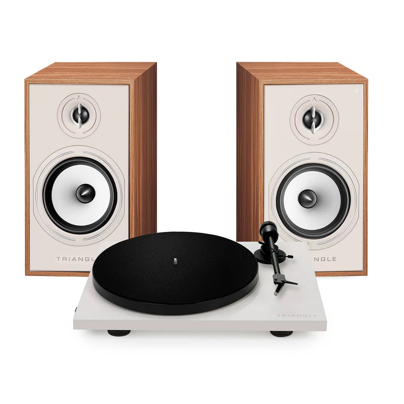 זוג רמקולים מוגבר Triangle BR03 Connect + פטיפון Pro-Ject Lunar