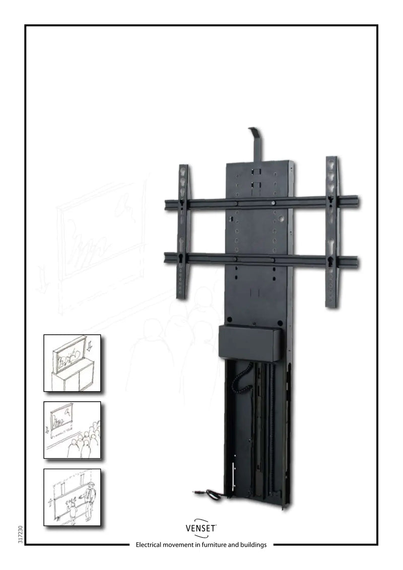 מעלית נסתרת מרהיט למסך עד 55 אינץ Venset TS700A
