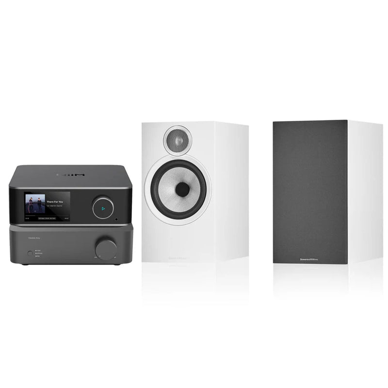 מערכת סטריאו Wiim Ultra Streamer + WiiM Vibelink Power Amp + רמקולים B&W 606 S3