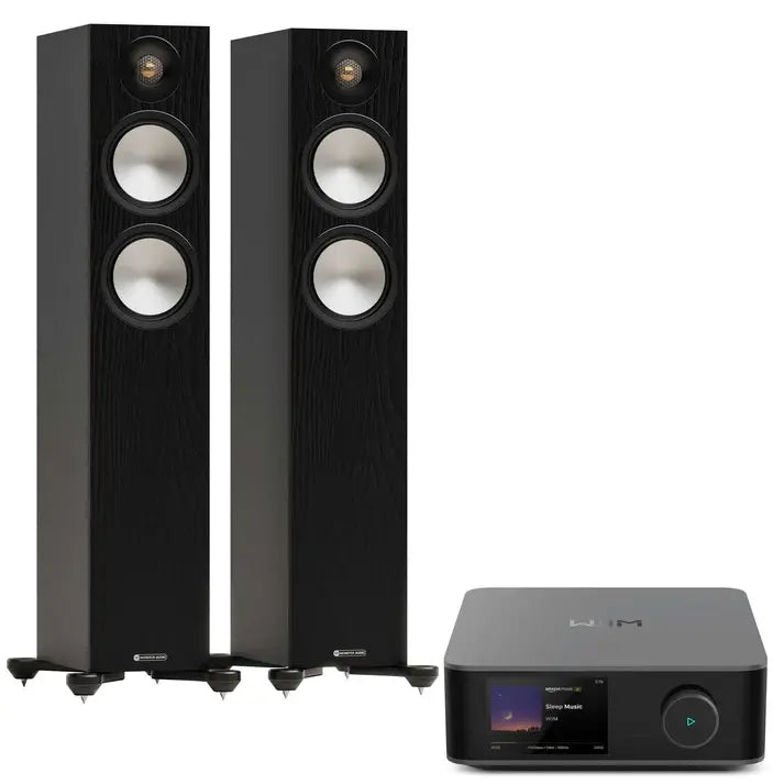 מערכת סטריאו WiiM Amp Ultra + Monitor Audio Bronze 300 7G