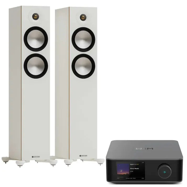 מערכת סטריאו WiiM Amp Ultra + Monitor Audio Bronze 300 7G