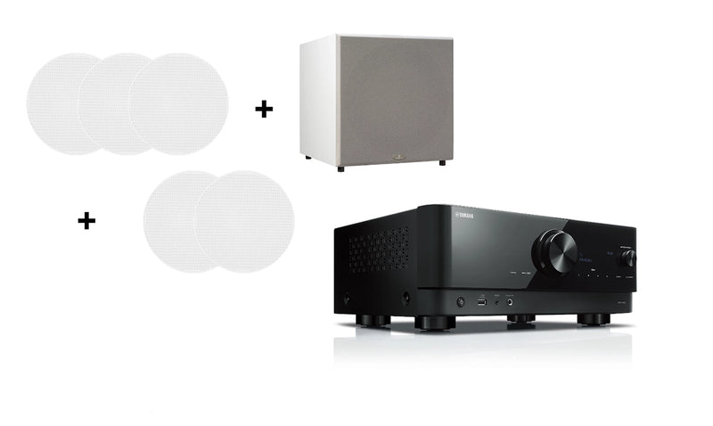 קולנוע ביתי Yamaha RX-V4A + 5x Monitor Audio PRO65 + Morel SUB8 MKII
