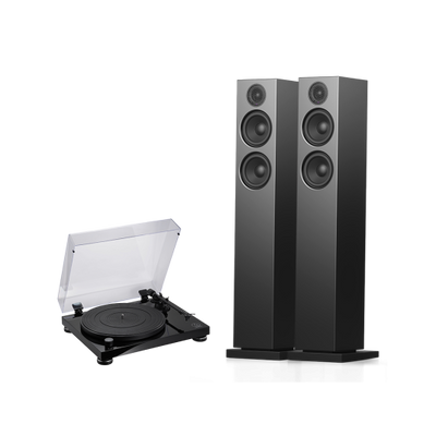 פטיפון Audio Technica AT-LPW50PB + Audio Pro A38