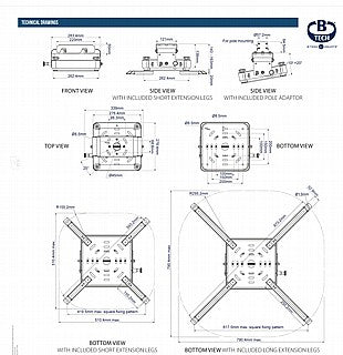 מתקן תליה למקרן B-Tech BT893