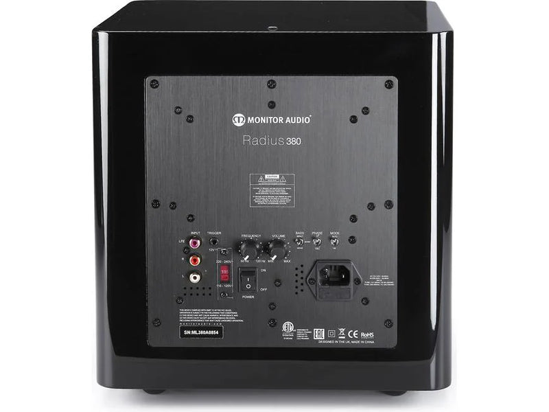 סאב אקטיבי Monitor Audio Radius 380 מתצוגה שחור