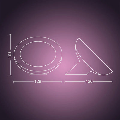 נורת מדף Philips Hue Bloom W&Color Ambiance - Black