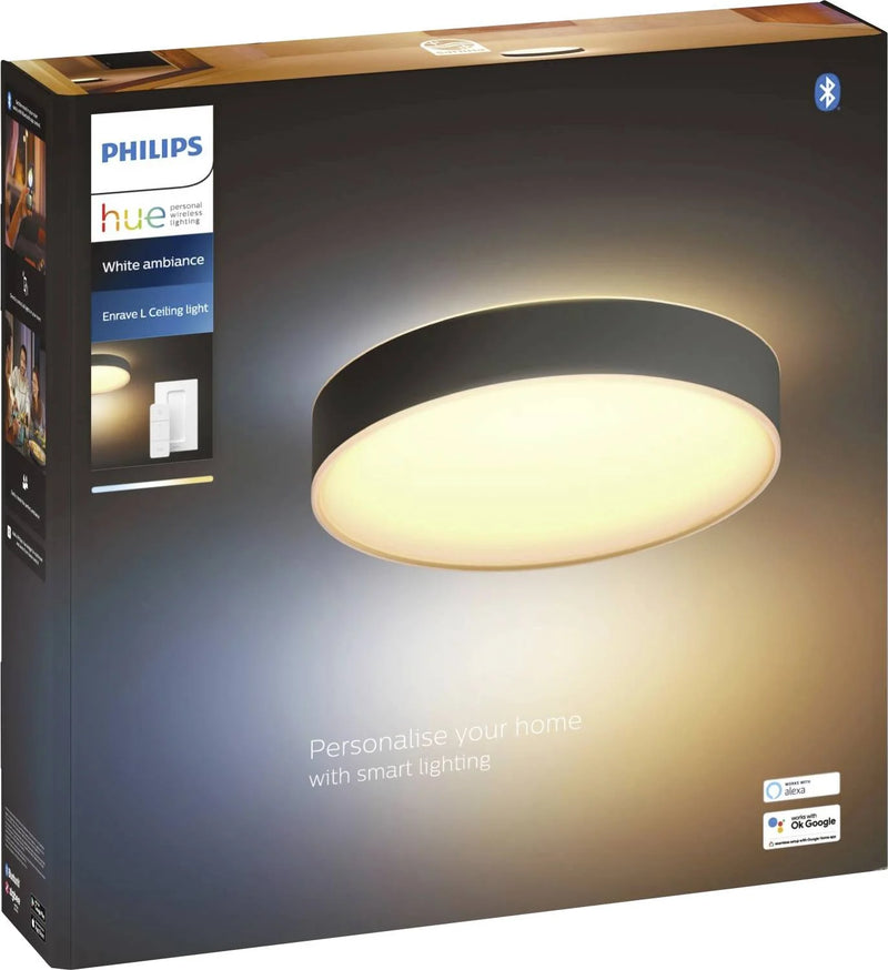 גוף תאורה philips Hue Enrave L Ceiling Lamp White Ambiance-Black